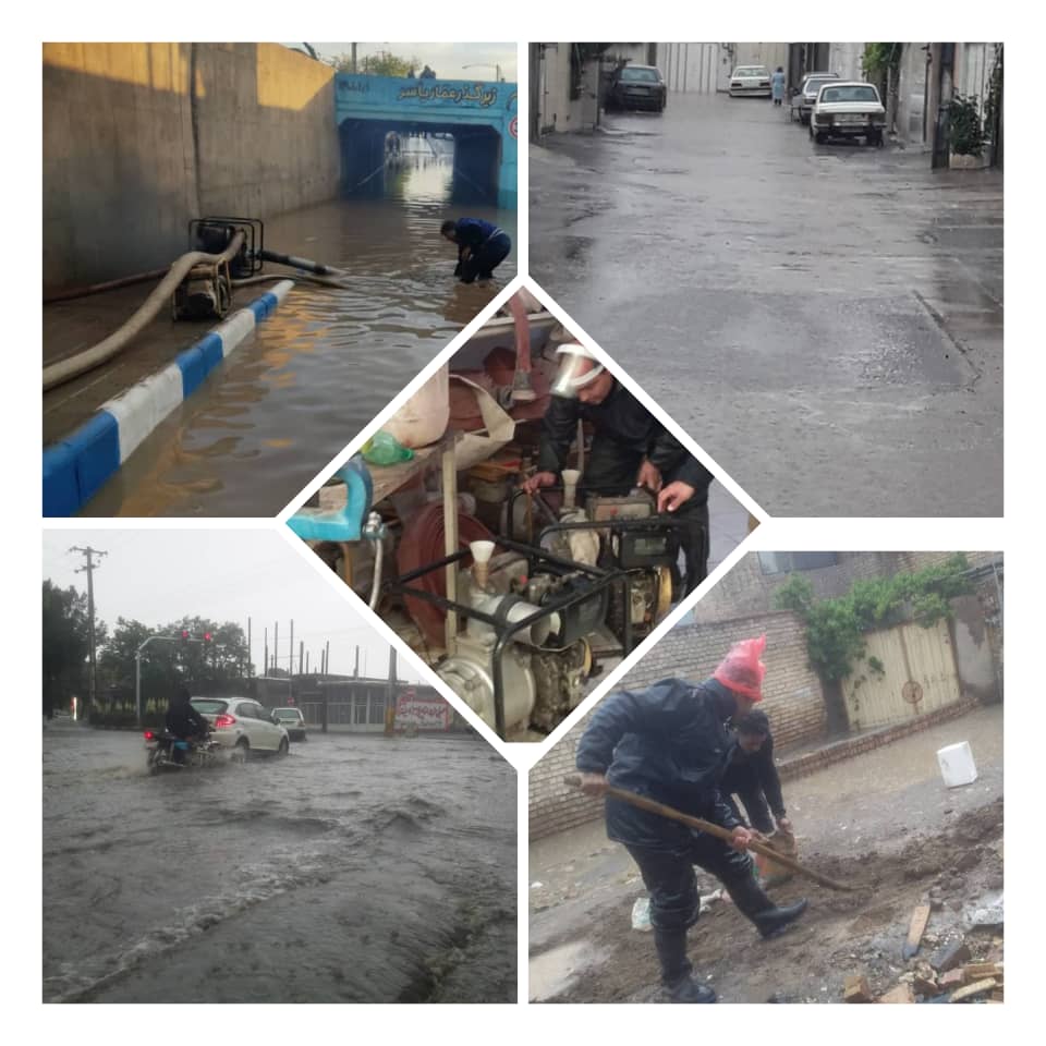 باران بی‌سابقه در نیشابور/ آمادگی ستاد حوادث شهرداری نیشابور با هشدار هواشناسی