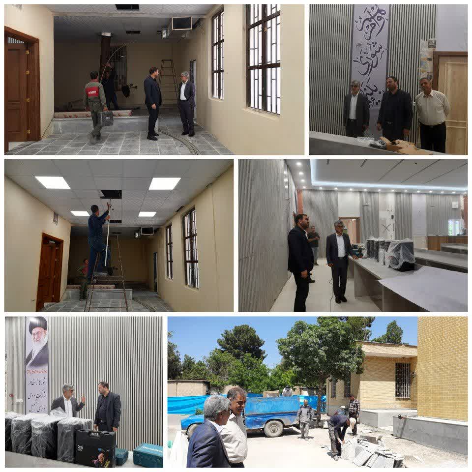 بازدید شهردار نیشابور با همراهی رئیس کمیسیون فرهنگی شورای اسلامی شهر از روند احداث سالن جلسات و بازسازی ساختمان شورای اسلامی شهر