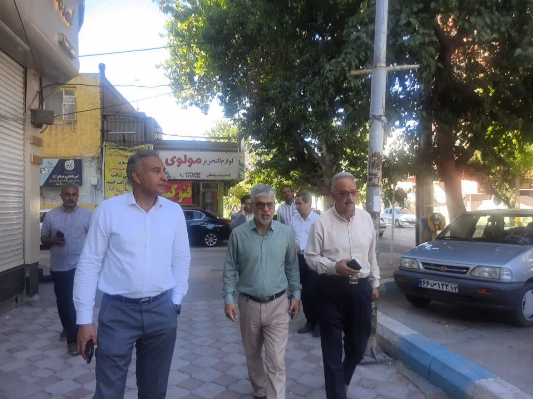 بازدید میدانی شهردار نیشابور از خیابان ۱۵ خرداد