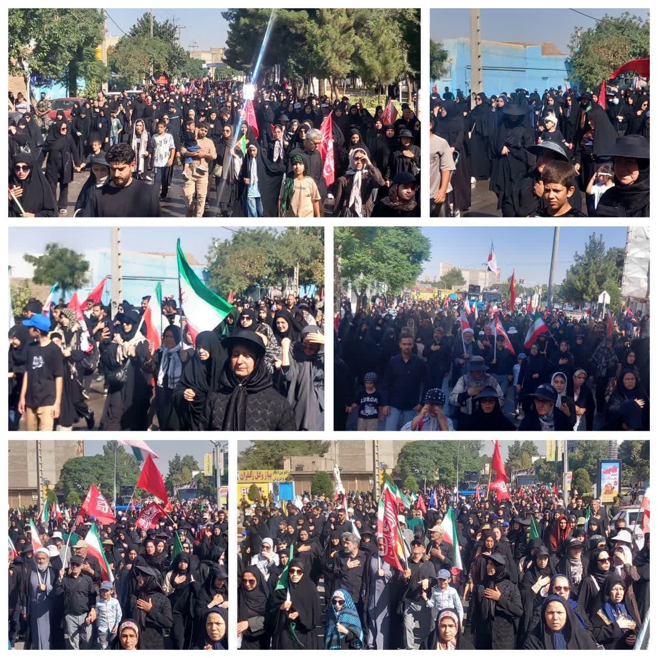 طنین فریاد «لبیک یا حسین» در پیاده‌روی باشکوه دلدادگان حسینی نیشابور