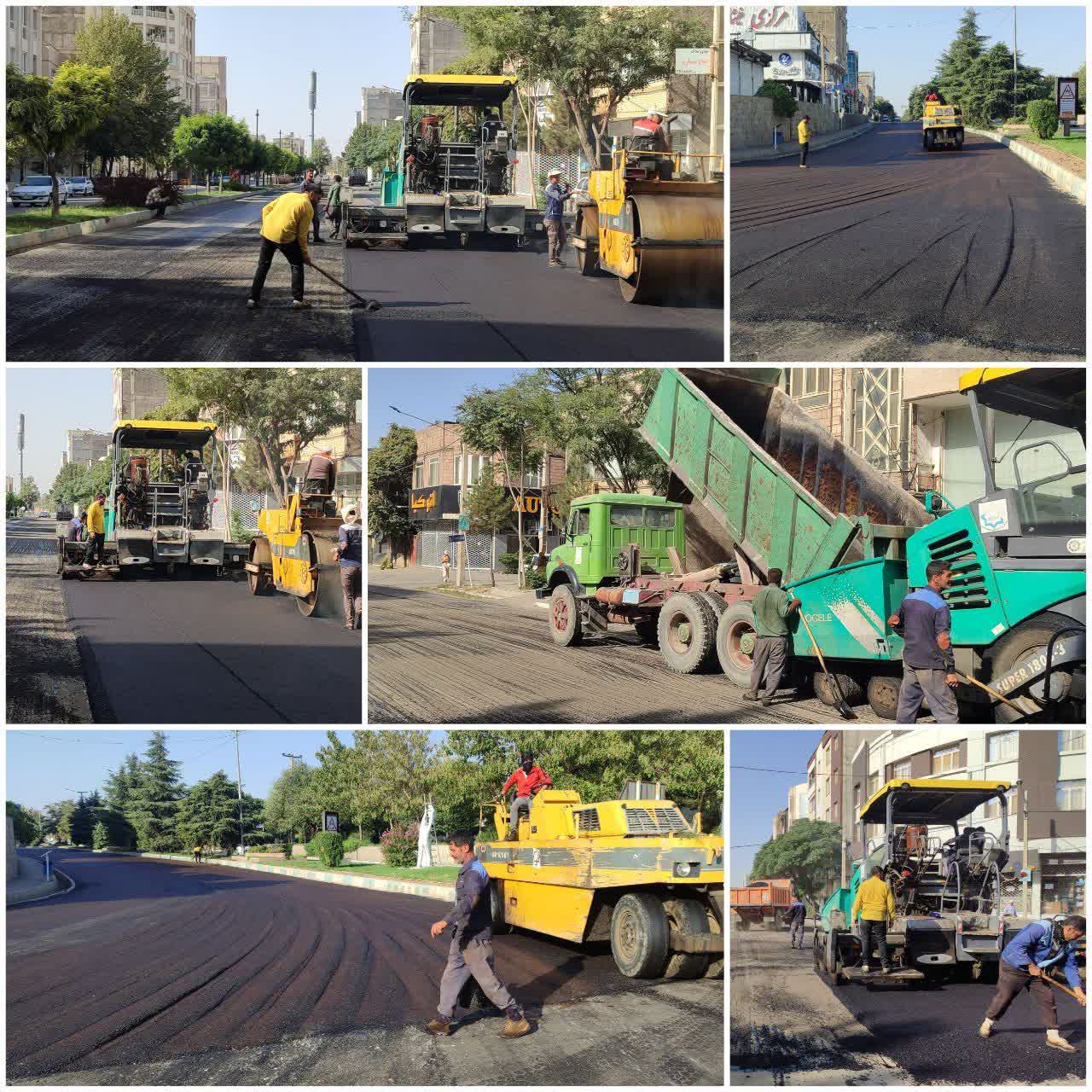 طرح نوسازی آسفالت معابر شهری نیشابور